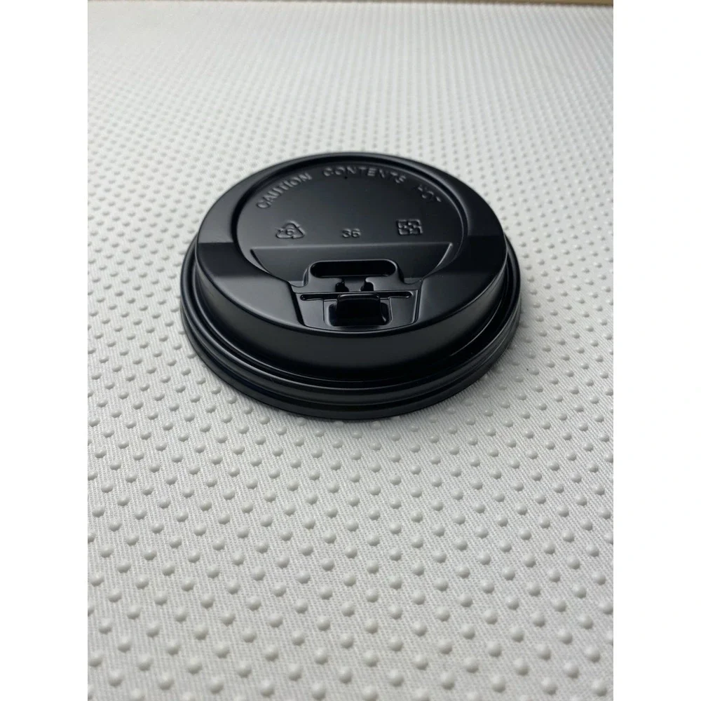 E1020-DLB Empress Dome Lid for 10-20oz Paper Hot Cups Black  700 Pieces